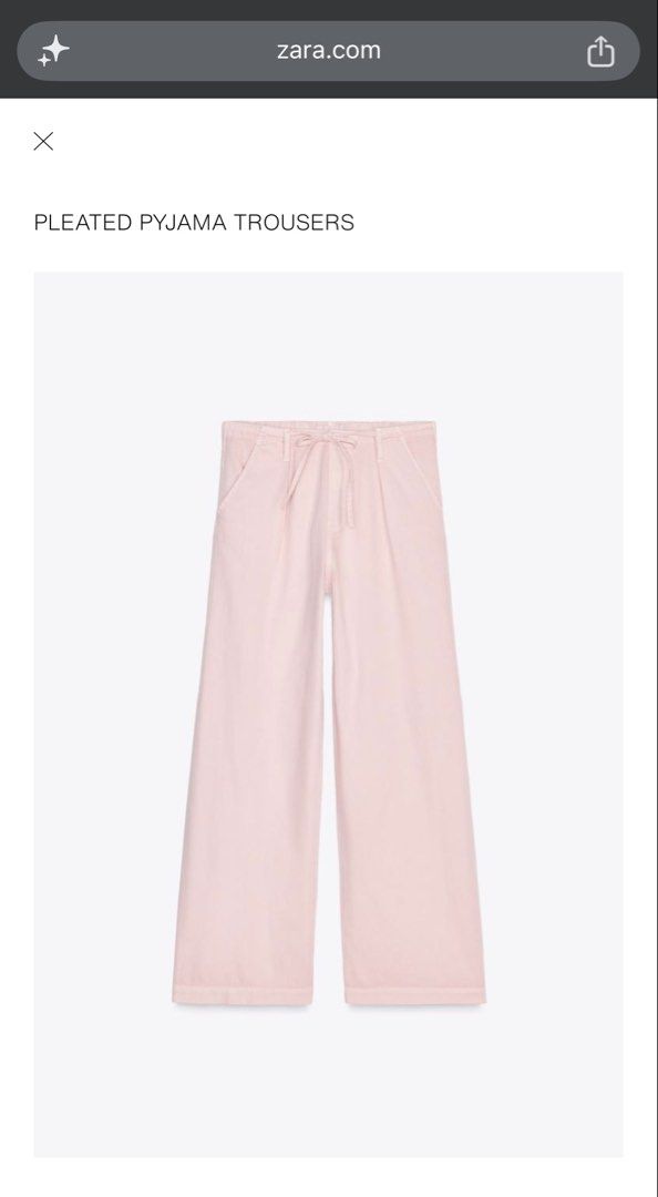 Zara PLEATED PYJAMA TROUSERS (Category: Jeans) located in Taguig. Submitted by 2ndChanceSt (Listing ID 1451370793, Image 1). Description: Brandnew Washed pero never nagamit Size L.
