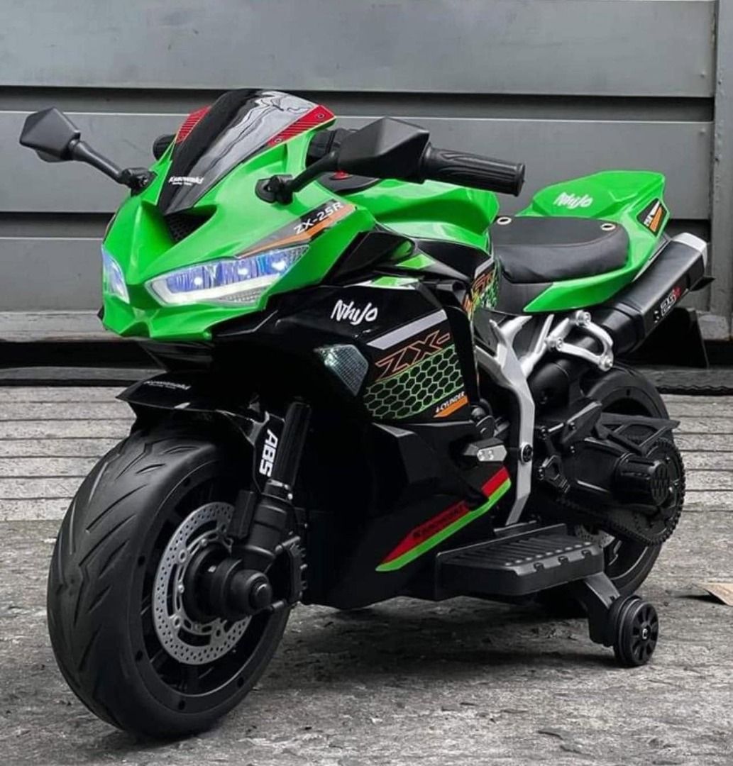 ZX-25R Ninja Motorcycle for Kids (Code 1151) (Category: Motorbikes for Sale) located in Pasay City. Submitted by joyful_mayette (Listing ID 1451344152, Image 1). Description: ZX-25R Ninja Motorcycle for Kids (Code 1151) Price: 6,000 PHP Available Colors: Black, Red, Blue, and Green ♦️Rubber tires/Leather seat ♦️With USB/Mp3/Lights and Sound ♦️Suitable for ages 2-7 years old ♦️Ideal gift for kids ♦️Brand new and Good Quality ♦️We do Shipping Natio