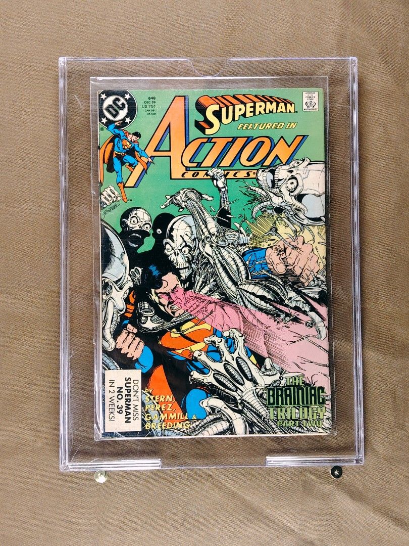 1989 Action Comics Super man #648 (Category: Comics & Manga) located in Tagbilaran City. Submitted by jahrafael (Listing ID 1451519819, Image 1). Description: A collectable vintage Action Super Hero comics This is a copy of Action Comics #648 from DC Comics, published in December 1989. The issue features the story "Body and Mind," which is part two of "The Brainiac Trilogy". It was written by Roger Stern with art by George Perez and Kerry Gammill