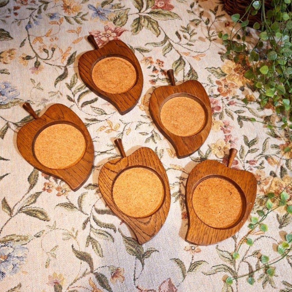 5pcs Vintage 🥭 Mango shaped solid wood cork coasters (Category: Dinnerware & Cutlery) located in Dasmarinas. Submitted by millennialmeetsvintage (Listing ID 1438832233, Image 1). Description: last price posted, no haggling 🙅🏻‍♀️ 🌍ships from DASMA, CAVITE 🚚 shipping via Lalamove only ❌no reservations, first-to-pay basis ❌no physical store, no walk-ins ❌no COD transactions.