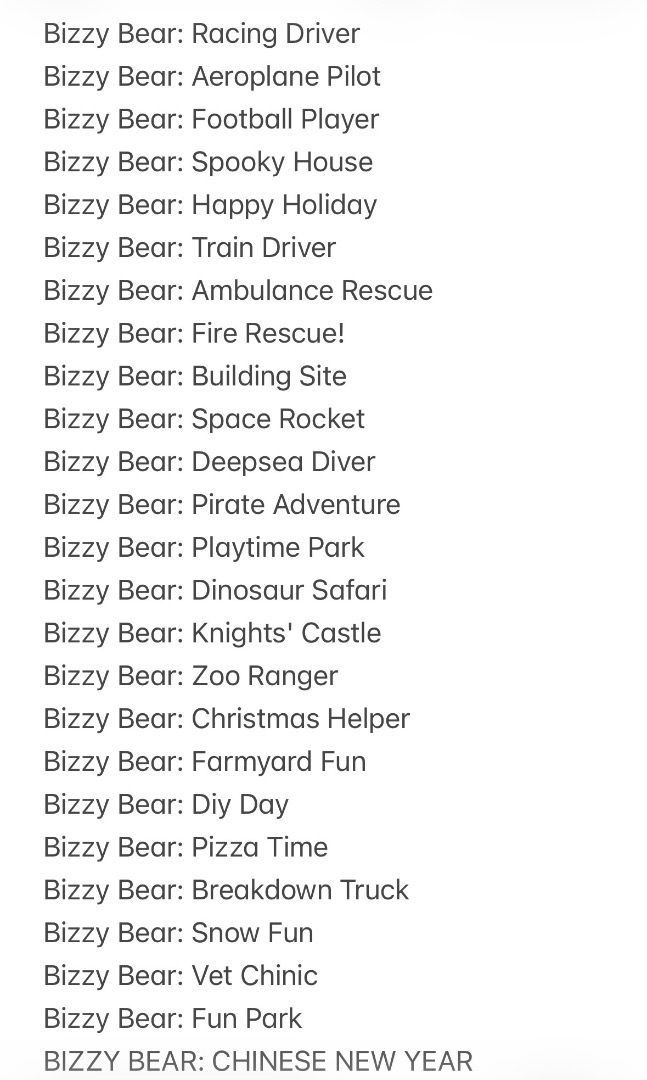 [訂購] Bizzy bear嬰兒推拉書 翻翻書 拉頁書 機關書 玩具 教學 早教 學前 英文 幼兒 兒童english 荷花bb展baby book 書展 SPSL （分類：兒童書籍）位於 Hong Kong。 由 shan123456 提交（商品編號 1451655159，圖片 2）。簡介： $55/1（見圖2，請dm想要哪本書） 這本書用拉頁、轉盤等方式讓小朋友一邊聽故事，一邊參與互動。每本有不同的主題——賽車手、救護員、萬聖節……講述了一隻可愛的熊寶寶，熱愛每一天，每天忙忙碌碌做各種工作。不同的故事配上不同的互動動作頁，小朋友的小手推一推、拉一拉、轉一轉、滑一滑就能看到意想不到的驚喜，既鍛煉了小手的靈活性，又鼓勵小朋友主動探索。 * 訂購書籍後7-10天到貨，可面交或順豐到付 *另有其他書本，歡迎查看。