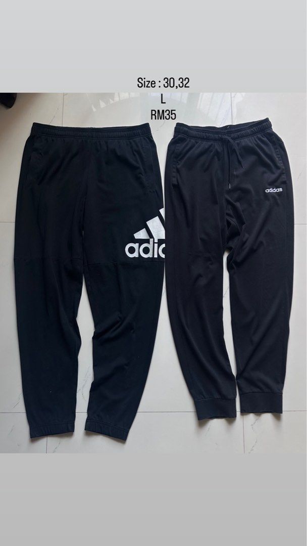 ADIDAS PANTS (Category: Joggers) located in Bayan Lepas. Submitted by morris_Clothes (Listing ID 1451636708, Image 3). Description: SIZE S to XL CONDITION 9/10 PRICE FROM 35 to RM60.