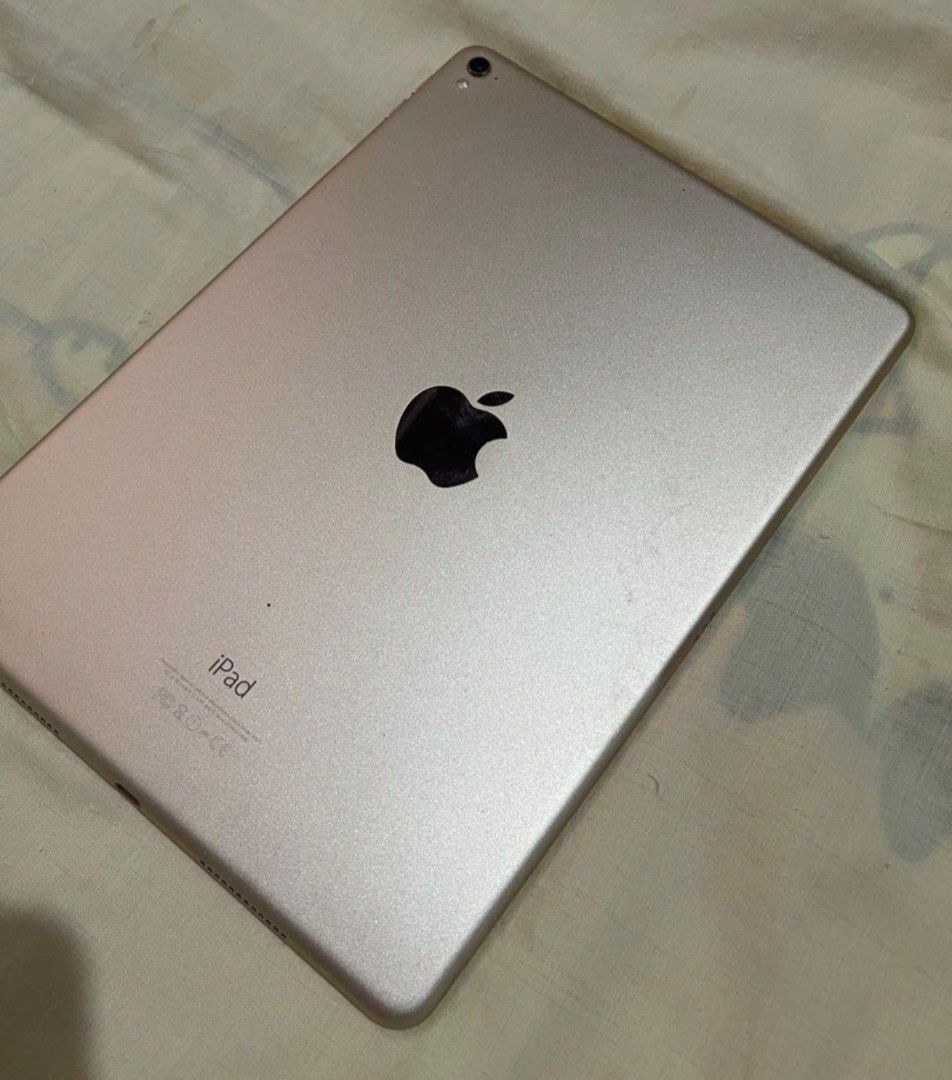 Apple iPad pro 9.7 (Category: Computer Keyboard) located in Quezon City. Submitted by thehouseofclassics (Listing ID 1451565354, Image 2). Description: Apple ipad pro 9.7 wifi with camera flash Gold 32 gb Smooth like new Unit, original adaptor, used case and torn old box good for online class and other projects Smooth Battery is very good 5150.