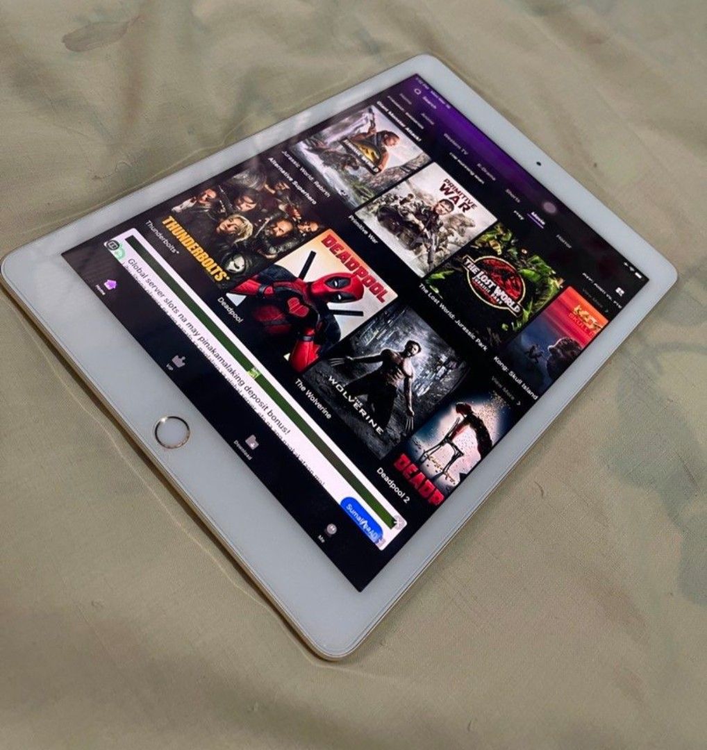 Apple iPad pro 9.7 (Category: Computer Keyboard) located in Quezon City. Submitted by thehouseofclassics (Listing ID 1451565354, Image 1). Description: Apple ipad pro 9.7 wifi with camera flash Gold 32 gb Smooth like new Unit, original adaptor, used case and torn old box good for online class and other projects Smooth Battery is very good 5150.
