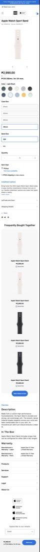 Apple Watch Sport Band - Light Color (Category: Wearables & Smart Watches) located in Paranaque City. Submitted by jay87rodriguez (Listing ID 1451521708, Image 2). Description: Size M/L Apple Watch Series 11 BLUSH-colored Apple Watch Sport Band (46mm). Came with the Apple Watch I bought from Powermac. RFS: wrong size. Can also trade in for small size, if same color..