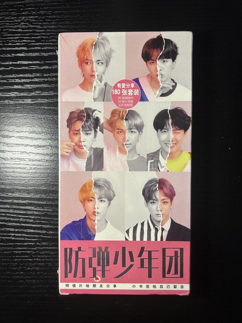 BTS items (Category: K-Wave Merchandise) located in Singapore. Submitted by rainbows2410 (Listing ID 1451607178, Image 3). Description: Clearing some of my BTS items, most of them are new! Get everything in the picture at just $5! What’s included: - BTS fabric poster - BTS postcard set - BTS Love Yourself album, Answer F (official) - Jimin Lomo, 30 pieces - 2 V posters - Jin Summer Package Guide Book (not sure if official or not) - BTS decorative