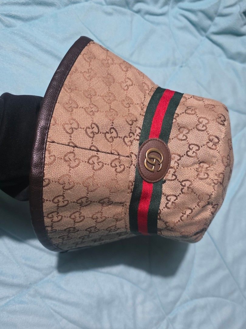 Bucket hat (Category: Luxury Accessories) located in Baguio. Submitted by chr0m3_h3arts (Listing ID 1451561925, Image 2). Description: see details on the pictures provided no issue made in italy on tag.