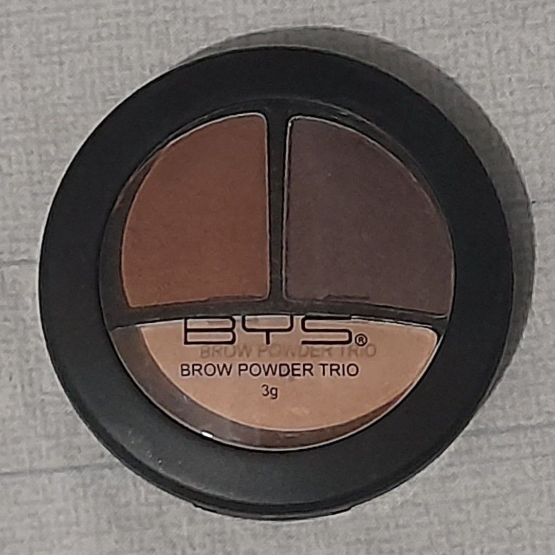 BYS Brow Powder Trio 3g (Category: Makeup) located in Dasmarinas. Submitted by pb_declutters (Listing ID 1451544127, Image 1). Description: - BYS Brow Powder Trio - Includes 3 shades for shaping and filling brows - Compact and easy to carry - Perfect for everyday use or travel - Achieve your ideal brow look.