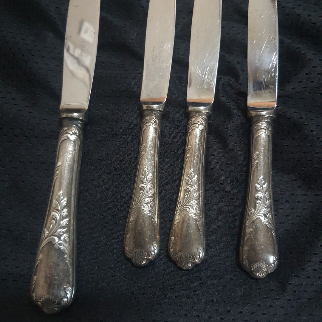 Christofle France knife (Category: Knives & Chopping Boards) located in Quezon City. Submitted by kentgenerosaalong (Listing ID 1451697738, Image 2). Description: selling as set we own this for almost 20years see condition selling for 4000php as set lo commonwealth QC.