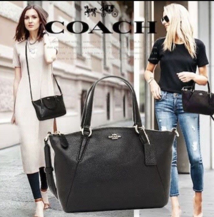 COACH Kelsy leather Small Satchel Bag (Category: Luxury Bags & Wallets) located in Manila. Submitted by eriiicaspage (Listing ID 1451635932, Image 1). Description: PreOwned WellUsed Authentic black Coach Small Kelsy Pebbled grained leather Satchel bag -Small - Made from premium pebbled leather - SecureYKK zip-top closure RePlaced Coach Bag leather hang tag - Comfortable top handles - Detachable shoulder strap for versatile carrying - Interior zip