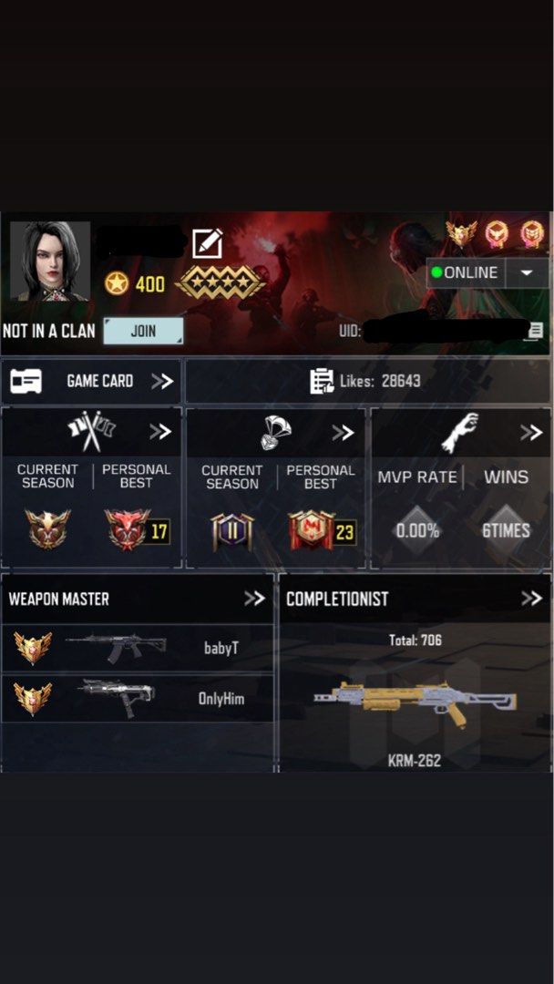 CODM Boosting! 🌟 (Category: Others) located in Singapore. Submitted by janxlle.x (Listing ID 1451680941, Image 2). Description: Safe 🌟 Secure 🌟 Trusted. i usually do boostings by logging into the player's account BUT if youre not comfortable with that & wish to just play with me instead, by all means, its up to you! only accept dbs paynow/paylah! payment has to be done before the boosting process. (second photo is proof of how many seasons ive
