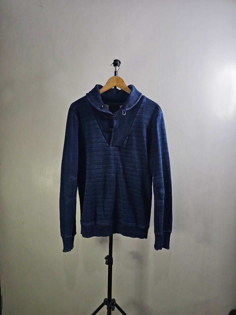 Denham Shawl Collar Indigo (Category: Coats, Jackets and Outerwear) located in Davao. Submitted by workwear_stuff (Listing ID 1451520182, Image 1). Description: Denham Shawl Collar Indigo Condition 9/10 Color Rate 9/10 Width 20 Length 28 Sleeve 27 M - 950.