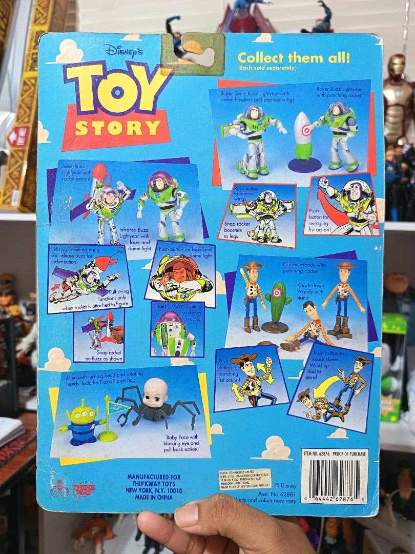 Disney Toy Story Baby Face Action Figure (Category: Toys & Games) located in Kuala Lumpur. Submitted by amir.collection06 (Listing ID 1451621058, Image 2). Description: - Toy Story Baby Face action figure - Features blinking eyes - Includes pull-back action - Part of a collectible series - Ideal for Toy Story fans - Check out other available figures!.