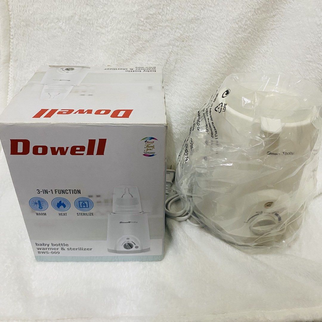 Dowell Baby Bottle Warmer & Sterilizer BWS-009 (Category: Breastfeeding & Bottle Feeding) located in Manila. Submitted by srejuso (Listing ID 1451689875, Image 3). Description: - Dowell 3-in-1 Baby Bottle Warmer & Sterilizer - Functions: Warm, Heat, Sterilize - Ideal for busy parents - Includes original box - Easy-to-use controls.