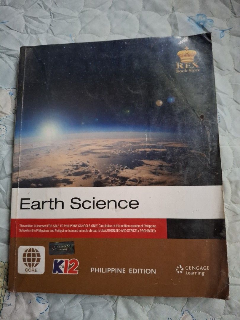 Earth Science Rex Book Store (Category: Textbooks) located in Caloocan City. Submitted by haydee88 (Listing ID 1451586227, Image 1). Description: 🍒minimal annotations 🍒with plastic cover.