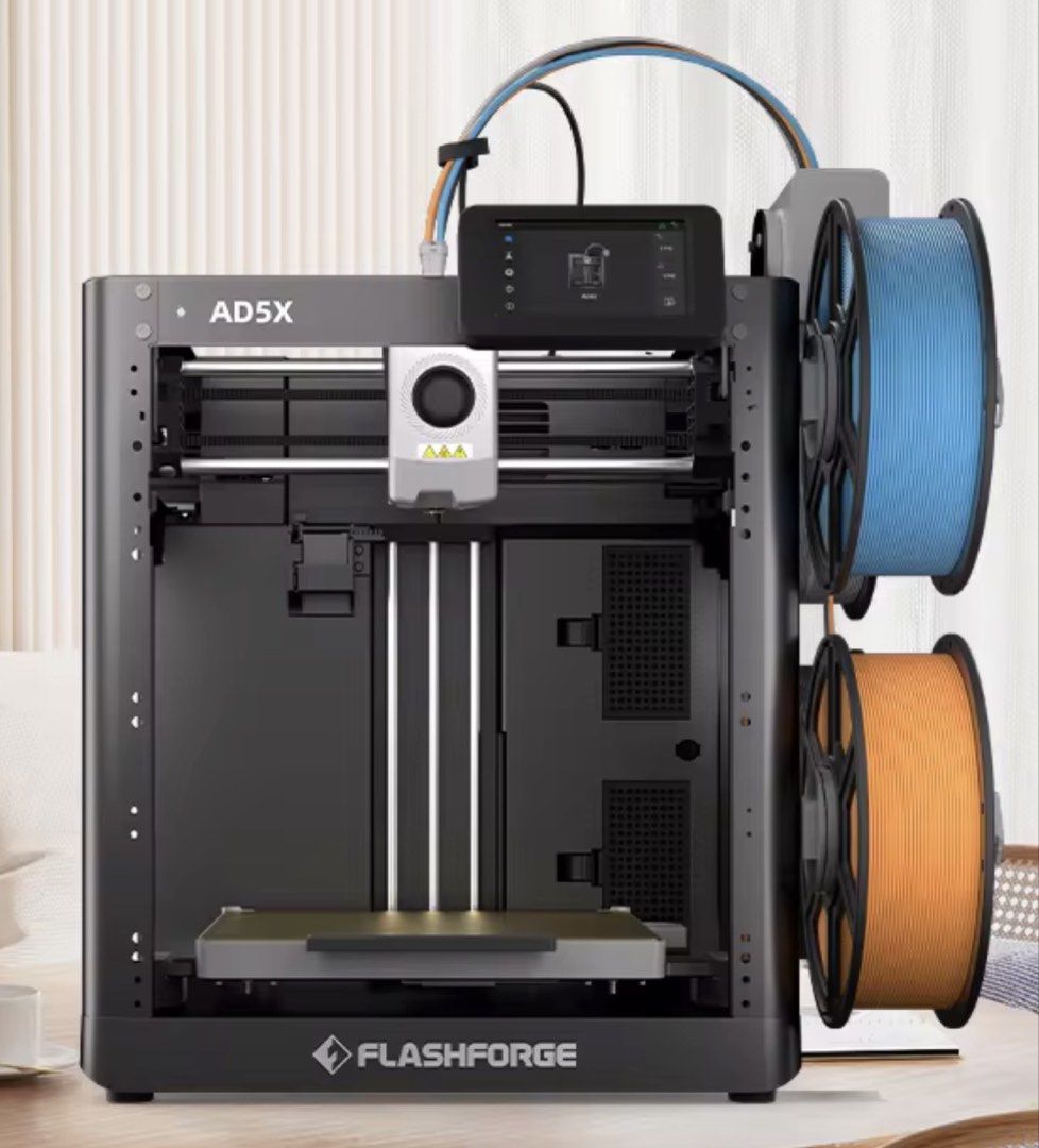 Flashforge AD5X 3D Printer with Dual Filament Spools (Category: Printers, Scanners & Copiers) located in Jaen. Submitted by rhobingoodz (Listing ID 1451648536, Image 2). Description: - Flashforge AD5X 3D Printer - Touchscreen Interface - Suitable Build Volume for Various Projects - Creates Detailed Prints - Ready for Your Next Creation.
