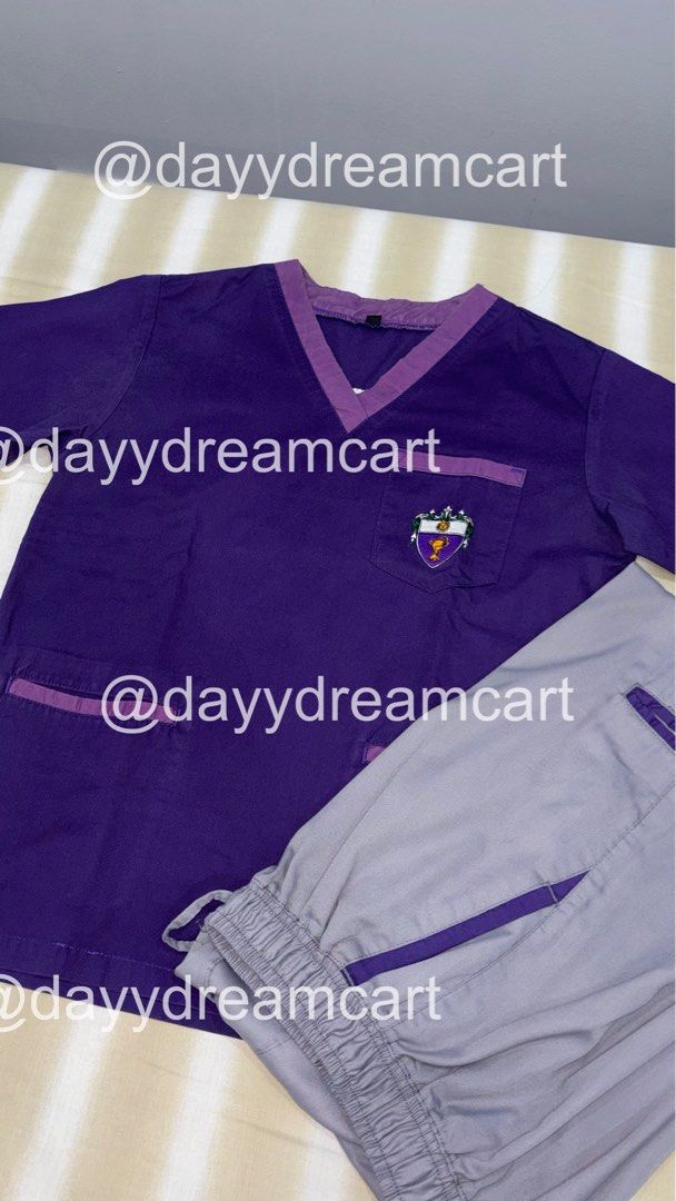 [FOR SALE] UST FOP Type B Uniform (Category: Sets or Coordinates) located in Manila. Submitted by dayydreamcart (Listing ID 1451669180, Image 1). Description: ‼️ FOR SALE ‼️ UST Faculty of Pharmacy Type B Scrubs 💜 • From the Official Type B Supplier of UST FOP: Grafitee Outer Wear ✅ • Selling for half the price only (Brand new pair costs roughly Php 1,750.00) ✅ • Shows signs of usage (Few fades & discoloration) but always taken care of ✅ • No al