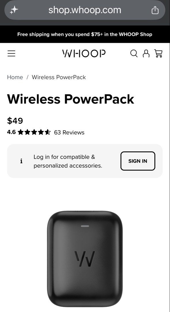 FROM ₱3,000! WHOOP Wireless PowerPack (Category: Batteries & Power Banks) located in Las Pinas. Submitted by yourneighbortotoro (Listing ID 1451646930, Image 3). Description: WHOOP Wireless PowerPack ✨ Effortless charging for your WHOOP band — stay powered through every workout 🏋️ Perfect for collectors of fitness tech, wearable accessories, and minimalist gear sets 🔹 Brand: WHOOP 🔹 Model: Wireless PowerPack 🔹 Color: Matte black 🔹 Category: 