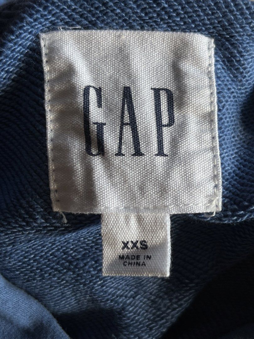 GAP Blue Hoodie (Category: Hoodies) located in Davao. Submitted by gotchastuff (Listing ID 1451593345, Image 2). Description: - Blue GAP hoodie - Size XXS - Dimes 20.5x26 - Material: 70% cotton, 30% polyester - Ideal for casual wear - Care Instructions: Cold gentle wash, do not bleach or tumble dry, iron on low heat if needed. Refer to care label for full details..
