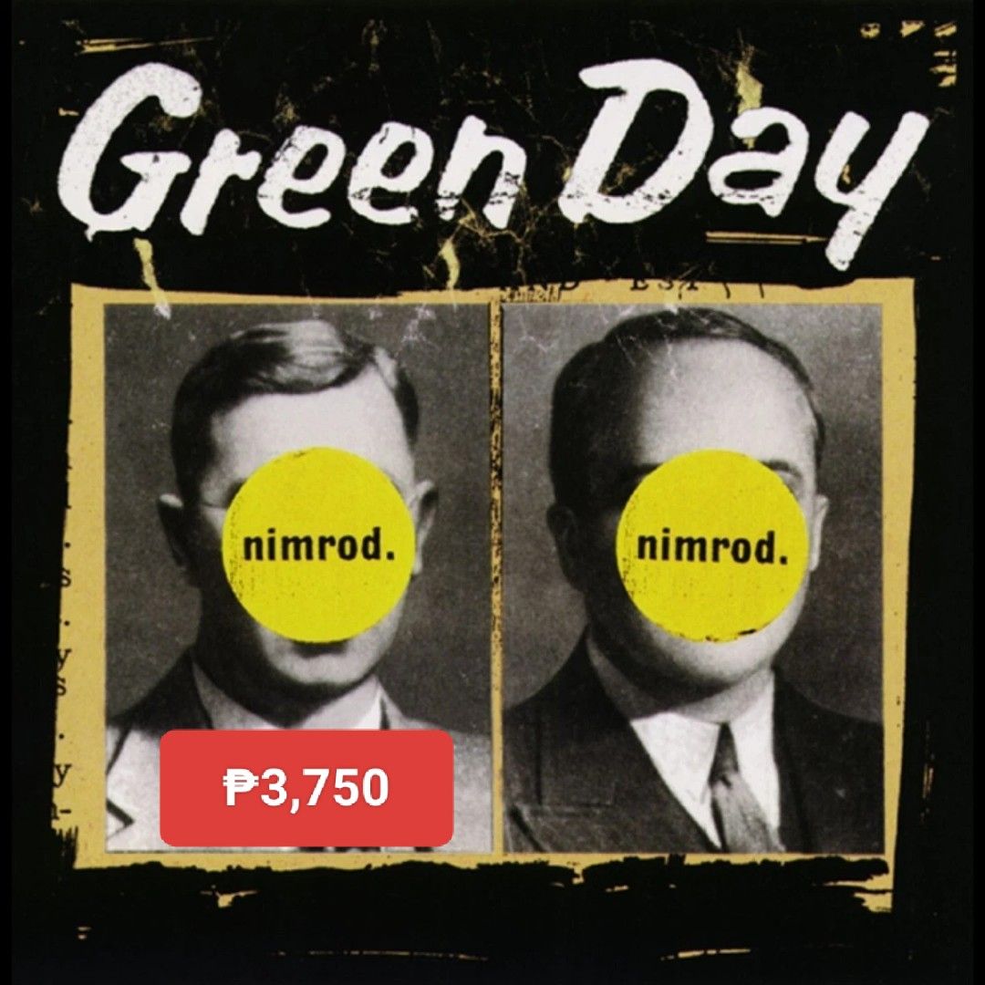 Green Day Nimrod (Vinyl) (Category: Vinyls) located in Manila. Submitted by jhenaloymerchandise (Listing ID 1451555062, Image 1). Description: Green Day Nimrod (Vinyl) = ₱3,750 brand new sealed made in Germany.
