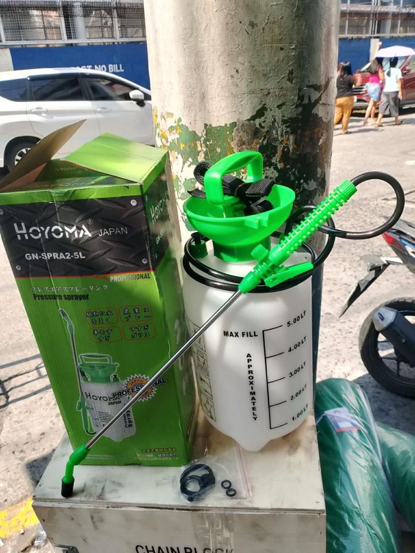 hoyoma Pressure Sprayer (Category: Everything Else Others) located in Manila. Submitted by 09171479278_elsie. (Listing ID 1451602647, Image 1). Description: Spec: 5 ltrs.