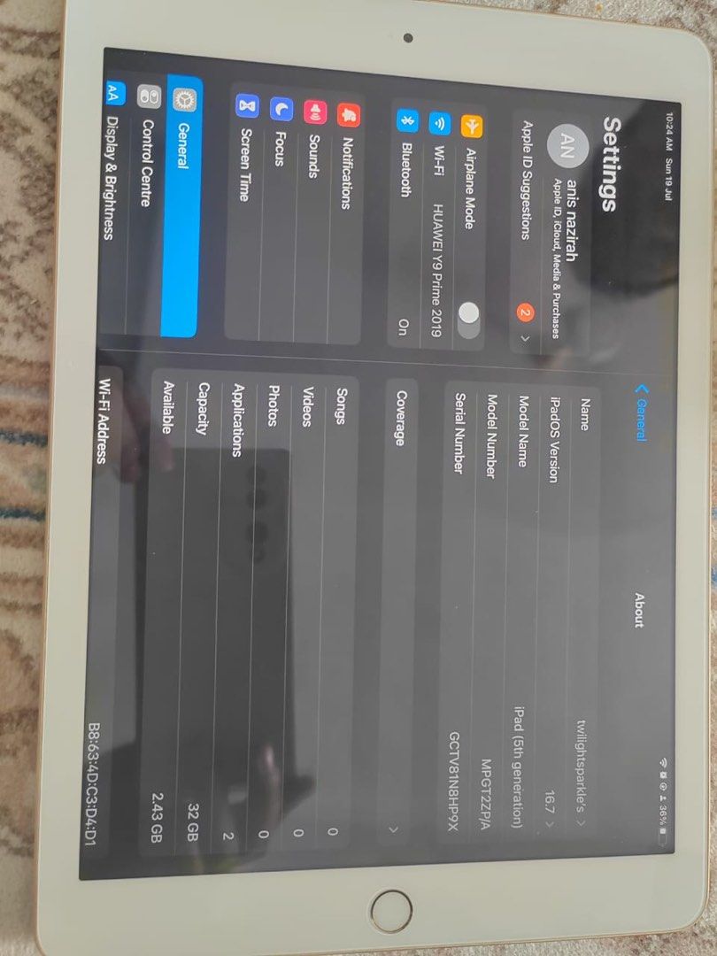 Ipad 5 (Category: iPad) located in Beranang. Submitted by ccakmalhakimi (Listing ID 1451531771, Image 3). Description: Location bukan pekan benda ni dkt selangor.