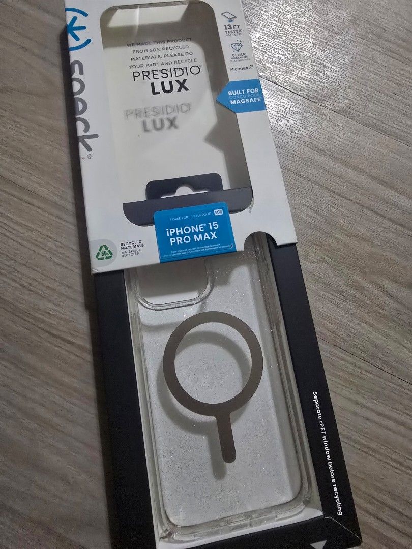 Iphone 15 promax speck case (Category: Cases & Sleeves) located in Makati City. Submitted by anneevangelista29 (Listing ID 1451651146, Image 1). Description: Original speck glitters 1990 now 1200.