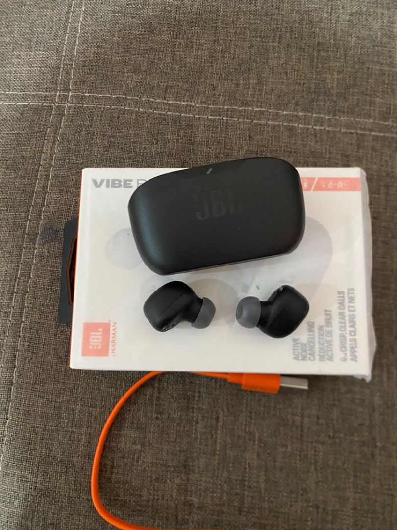JBL VIBE BUDS 2 True Wireless Earbuds (Category: Earphones) located in Caloocan City. Submitted by rey_ann22 (Listing ID 1451525191, Image 2). Description: - JBL VIBE BUDS 2 True Wireless Earbuds - Active Noise Cancelling - Crisp, clear calls - Includes charging case - USB-C charging cable included - Color: Black.