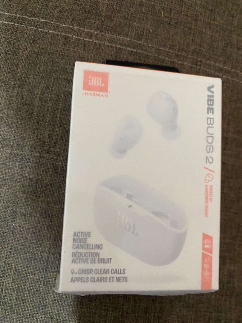 JBL VIBE BUDS 2 True Wireless Earbuds (Category: Earphones) located in Caloocan City. Submitted by rey_ann22 (Listing ID 1451525191, Image 1). Description: - JBL VIBE BUDS 2 True Wireless Earbuds - Active Noise Cancelling - Crisp, clear calls - Includes charging case - USB-C charging cable included - Color: Black.