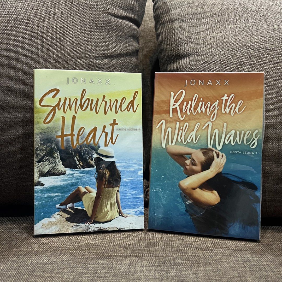 Jonaxx Sunburned Heart & Ruling the Wild Waves Books (Category: Storybooks) located in Davao. Submitted by qwertyuiop.dump (Listing ID 1451688040, Image 1). Description: - Two Jonaxx books for sale: Sunburned Heart and Ruling the Wild Waves. - Both are part of the popular Costa Leona series. - Perfect for fans of Jonaxx's writing. - Buy both together!.