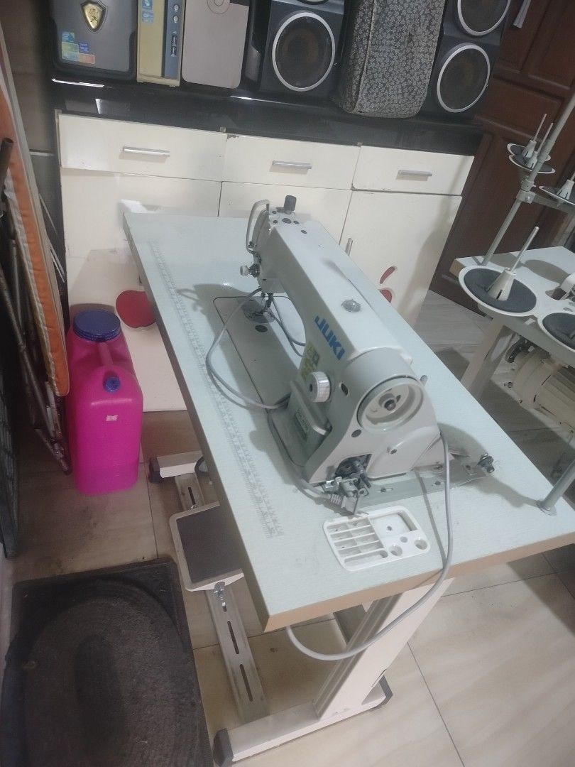 JUKI Industrial Sewing Machine with Siruba Overlocker (Category: Industrial Equipment) located in Manila. Submitted by hassanalsa47489 (Listing ID 1451621100, Image 3). Description: - JUKI industrial sewing machine - Siruba overlocker - Both machines are set up on tables with motors - Ideal for home studio or small business use - Ready to sew upon pickup - Pick up only.