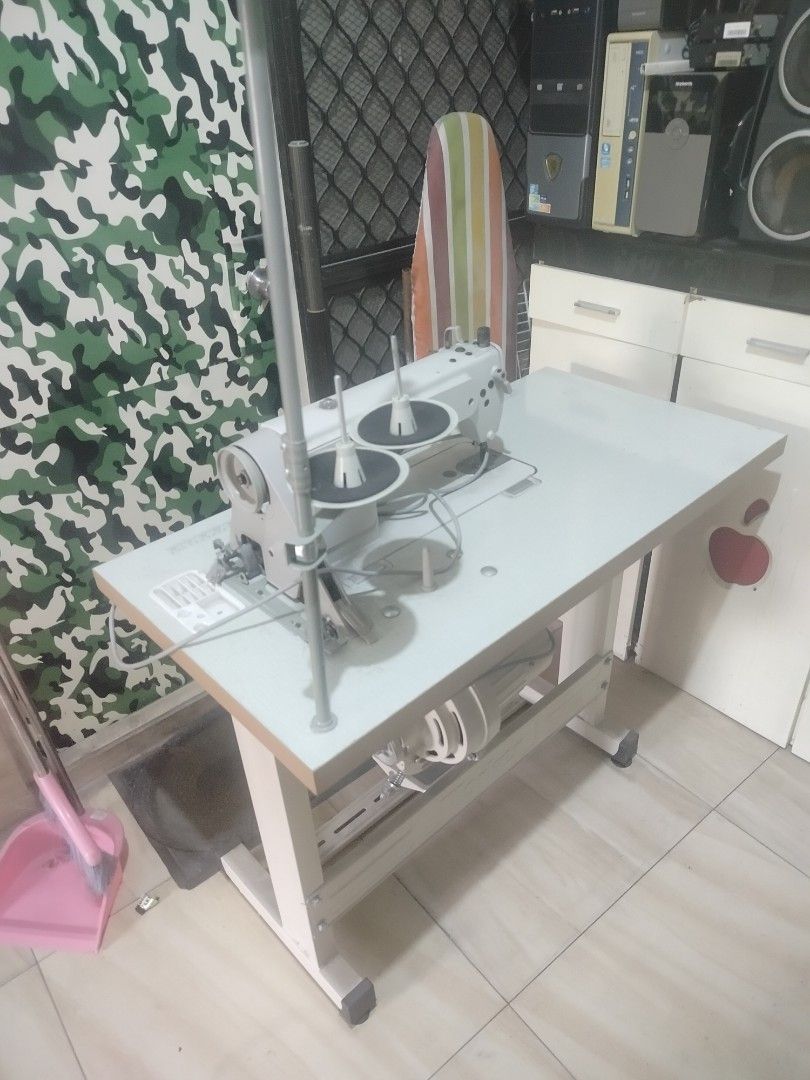 JUKI Industrial Sewing Machine with Siruba Overlocker (Category: Industrial Equipment) located in Manila. Submitted by hassanalsa47489 (Listing ID 1451621100, Image 2). Description: - JUKI industrial sewing machine - Siruba overlocker - Both machines are set up on tables with motors - Ideal for home studio or small business use - Ready to sew upon pickup - Pick up only.