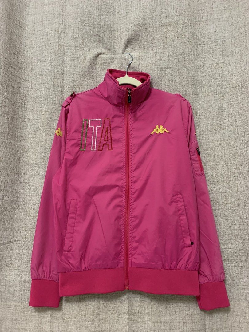 Kappa Italy Track Jacket Pink (Category: Coats, Jackets and Outerwear) located in Taguig. Submitted by eloire (Listing ID 1451672357, Image 1). Description: Details • Size:19.5x24 • Condition: 10/10 • Issue: need wash only Reminder ⚠️ This is a ukay/preloved item. Please wash before use. ⚠️ Visible issues may be improved or fixed with washing and Jobus. ⚠️ Please check all photos and manage your expectations. ❌ No return, refund, or exchang - Pin
