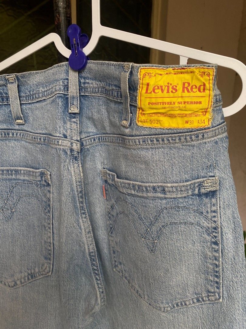 Levi's Red yellow tab (Category: Jeans) located in Cagayan de Oro. Submitted by zekejaena (Listing ID 1451619106, Image 2). Description: Levi's Red yellow tab Dimes(inches): Waist:31-32 Length:36 Leg opening:7.1 Issue: Ripped hole(not very visible) Altered Signs of usage 550(free shipping) 📌NOTE BEFORE BUYING: 🔴 MANAGE YOUR EXPECTATIONS AS ALL ITEMS ARE THRIFTED ONLY. 🔴 COLOR MAY VARY DUE TO LIGHTING. 🔴SOME ITEMS MAY NEED WASH. 🔴WE DO MEET U