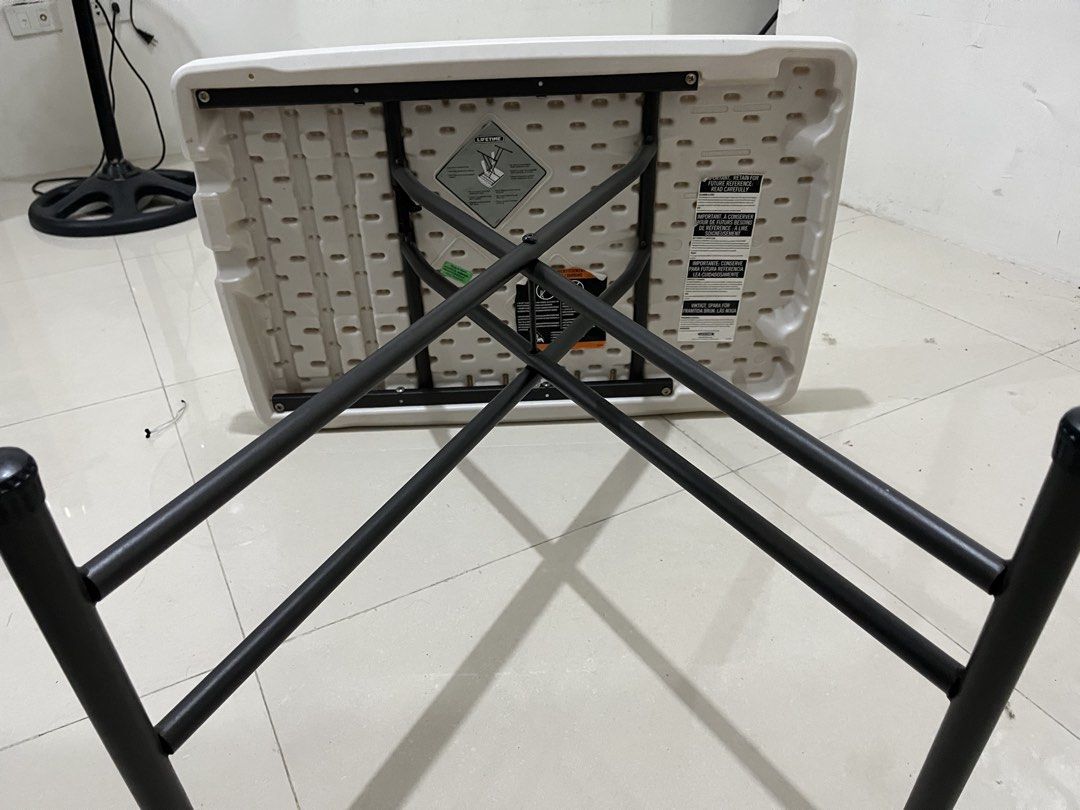 Lifetime White Folding Table 26x18 (Category: Tables & Sets) located in Manila. Submitted by swiftwater-d541 (Listing ID 1451630242, Image 3). Description: - Lifetime folding table, 26x18 in. - Ideal for events, parties, or as an extra workspace. - Durable plastic top with a sturdy metal frame. - Legs fold for convenient and easy storage. - Ready for its new home!.