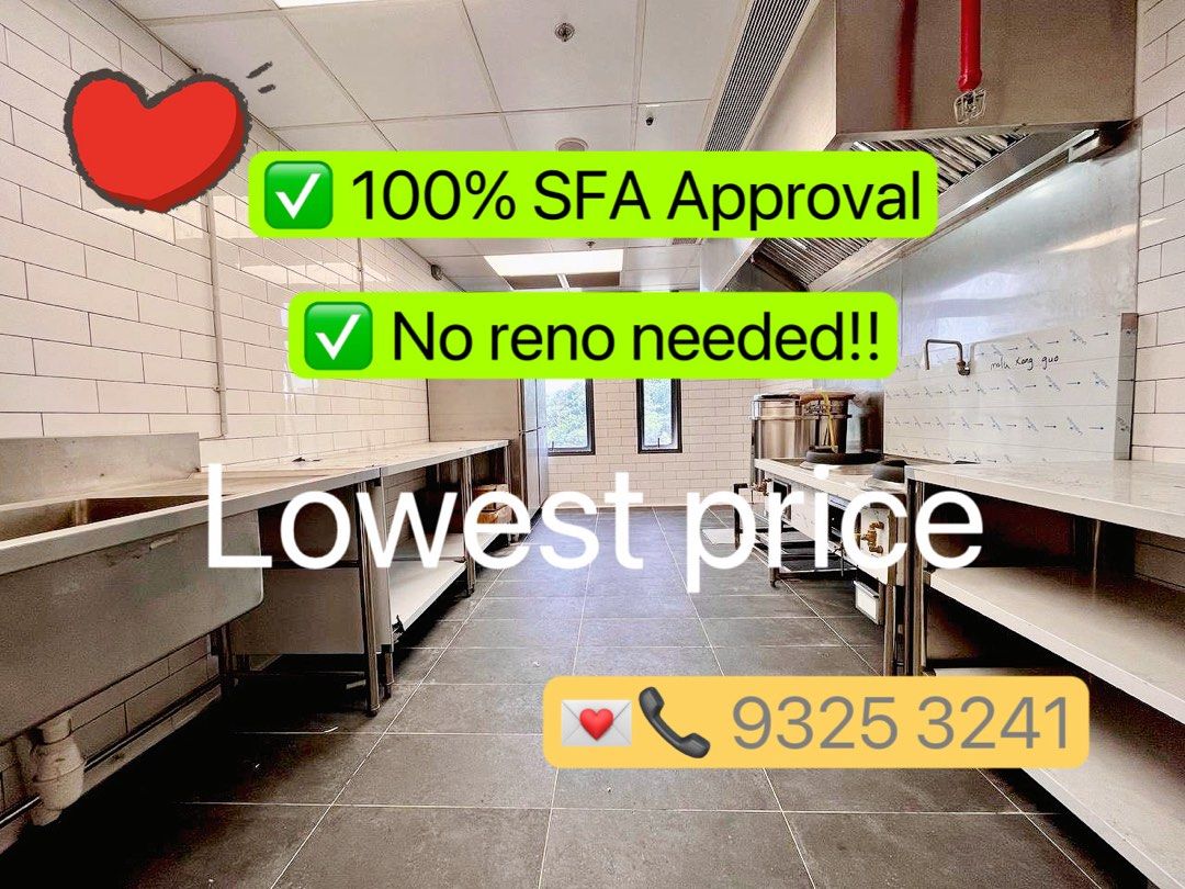 Macpherson Central Kitchen (Category: Commercial) located in Singapore. Submitted by chepgpt (Listing ID 1451597643, Image 1). Description: Macpherson Central Kitchen SFA Food Processing License approved Manufacturing 24h hour approved Includes exhaust, grease trap, sink Electrical capacity: 63Amp 3 phase Monthly maintenance: $575.