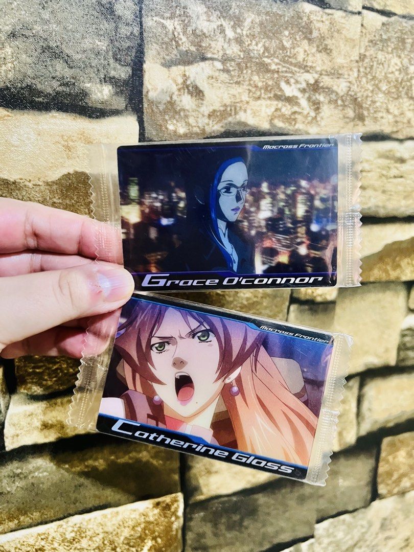 Macross Sealed Wafer Cards (Per pc/take all) (Category: Raw Singles) located in Taguig. Submitted by lae.onlineshop (Listing ID 1451560543, Image 3). Description: Macross Sealed Wafer Cards *THE COLOR MAY SLIGHTLY DIFFER FROM ACTUAL DUE TO LIGHTING AND/OR SCREEN RESOLUTION. Issue: minimal hairlines on outer plastic, AS IS OPEN FOR TAKE ALL‼️ PER PIECE: 80.00 ‼️1 DAY RESERVATION ONLY‼️ PLEASE DO LIMIT YOUR EXPECTATIONS. WHAT YOU SEE IS WHAT YOU GE
