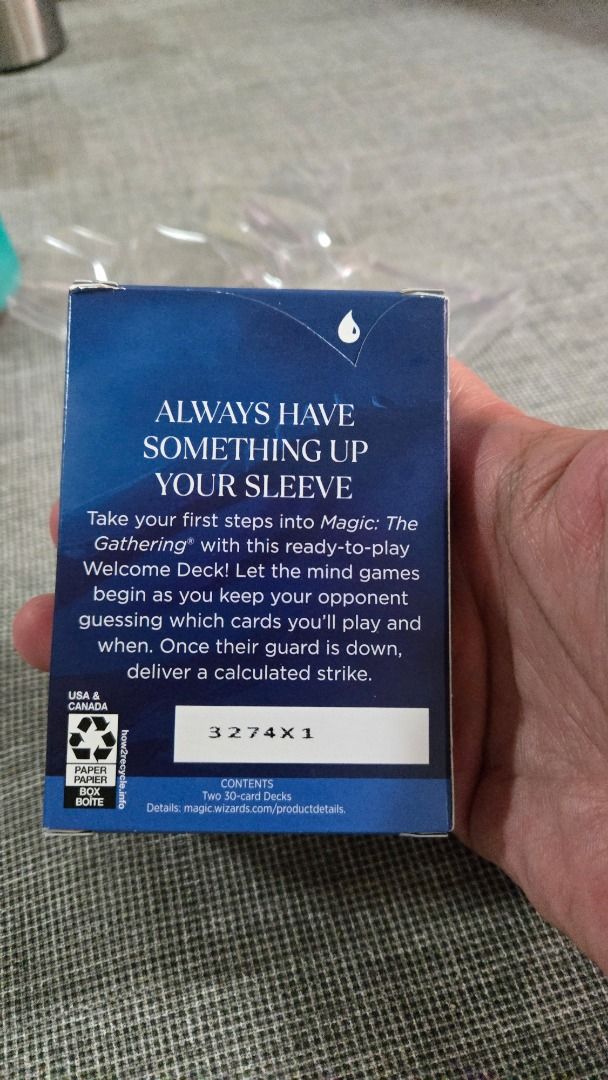 Magic The Gathering Blue Welcome Deck 2024 (Category: Card Packs) located in Quezon City. Submitted by thegame01 (Listing ID 1451641393, Image 2). Description: Magic: The Gathering 2024 Blue Welcome Deck brand new for only P400. Two 30-card decks (blue vs green) unsealed for vlogging only; not played with. This deck is in Brisbane but will arrive in the Philippines this December. Then the buyer can have it picked up from our place in QC. Payment 