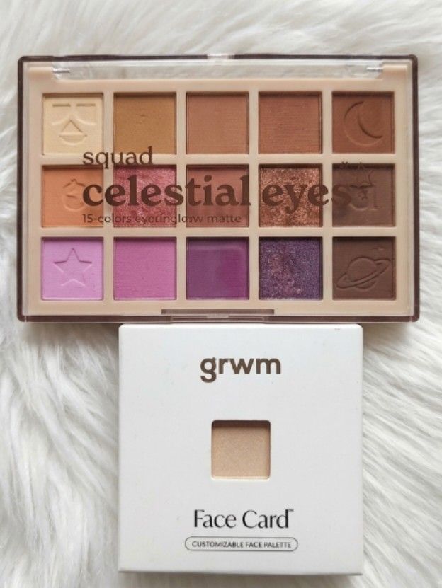 Makeup Bundle (Category: Makeup) located in Malabon City. Submitted by joeberg (Listing ID 1451667320, Image 1). Description: Squad Celestial Eyes Palette GRWM Pressed Highlight All items are bnew! RFS: Emergency Funds.