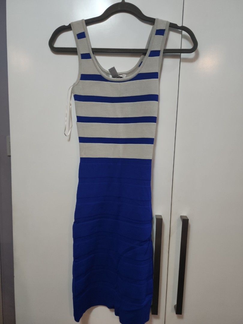Mango dress (Category: Dresses) located in Paranaque City. Submitted by declutterproject (Listing ID 1451640329, Image 2). Description: - Blue and white striped top - Flattering bodycon fit - Sleeveless design - Versatile for day or night wear - Pairs well with heels or sneakers.