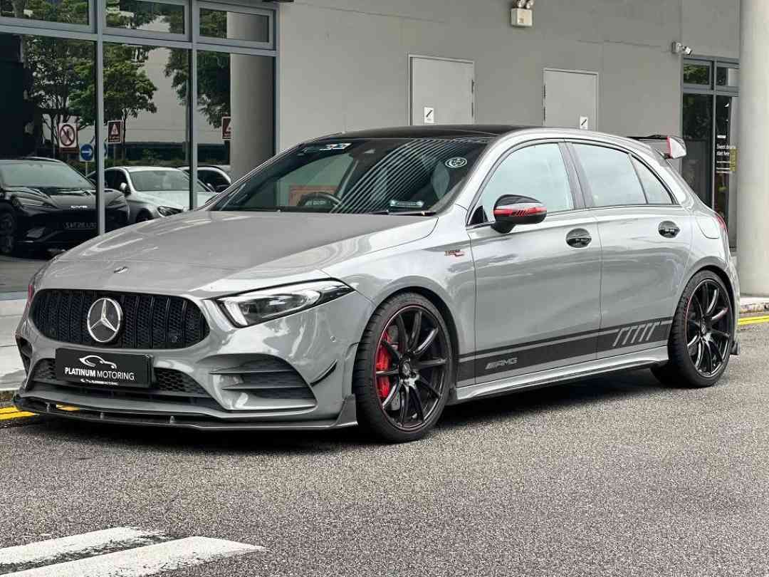 Mercedes-Benz A-Class Hatchback A200 AMG Line (A) (Category: Used Cars) located in Singapore. Submitted by platinummotoringsg (Listing ID 1451600494, Image 2). Description: Interest rates from as low as 1.28%! Full loan available. Choose from bank or in-house financing! Proudly awarded Sgcarmart Premium Dealer for 3 consecutive years since 2023! All vehicles are certified quality pre-owned, meticulously inspected by our in-house workshop! Enjoy i