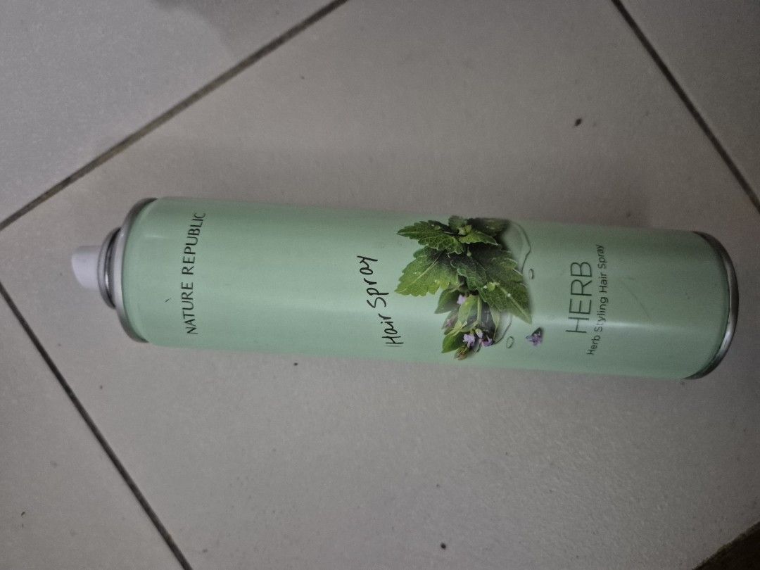 Nature Republic Herb Hair Spray (Category: Hair) located in Manila. Submitted by zotag (Listing ID 1451645737, Image 1). Description: - Nature Republic Herb Hair Spray - Gentle formula for healthy hair - Keeps your hairstyle perfectly in place - Convenient aerosol can for easy application - Ideal for your everyday hair routine.