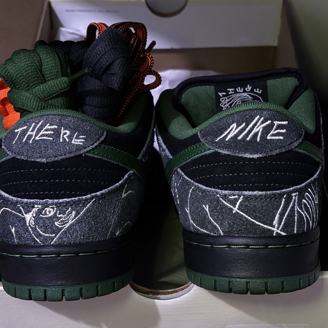 Nike SB Dunk Low x There Skateboards (Category: Sneakers) located in Bulacan. Submitted by zdref_ (Listing ID 1451553396, Image 2). Description: DECLUTTER/TRADE (10-10-5 ONLY) Nike SB Dunk Low x There Skateboards BRANDNEW (TRIED ON) 9.5 | Box, Papers, 2 Lace Lock (Silver, and Orange), and 5 Extra Set of Shoelaces ₱5,500 rfs/trade:too small Meet-up, Lalamove, J&T, or LBC.