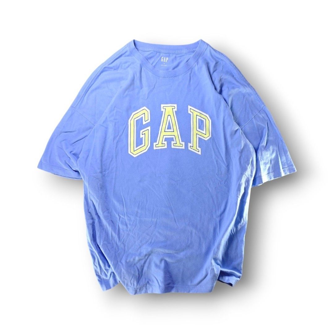 OG Gap Arch Logo Baby Blue Tee (Authentic/Legit) (Category: Tshirts & Polo Shirts ) located in San Pedro. Submitted by chronothrift (Listing ID 1451546954, Image 1). Description: - Size: Large (W21" x 28"L) - Condition: 9.2/10 - Color Rate: 9.2/10 - Flaws: ❌❌❌ MOD: J&T Express / Lalamove / Meet MOP: Gcash / Bank Transfer.