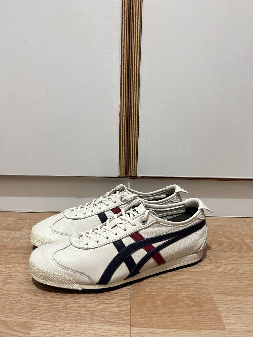 Onitsuka Tiger Mexico 66 SD Cream/Peacoat (Category: Sneakers) located in Cavite. Submitted by mr.jbe (Listing ID 1451604818, Image 2). Description: Condition: 9.50/10.0 (Can pass as new, minor signs of usage) - Size: 5.5 US/24.0 CM - Bought from my Tokyo, Japan trip - Perfect for styled outfits - Classic Onitsuka Tiger Mexico 66 - Cream leather with navy and red stripes - Comes with box and tags - Ideal for casual wear or a retro look - Timeless