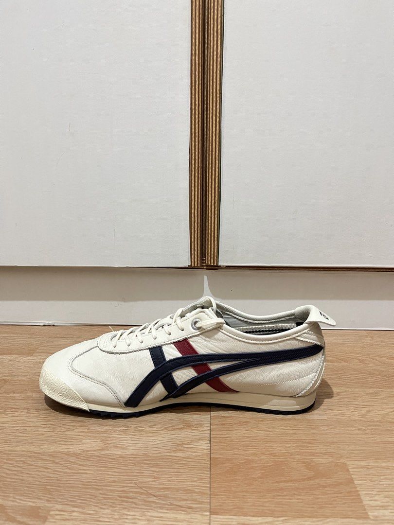 Onitsuka Tiger Mexico 66 SD Cream/Peacoat (Category: Sneakers) located in Cavite. Submitted by mr.jbe (Listing ID 1451604818, Image 3). Description: Condition: 9.50/10.0 (Can pass as new, minor signs of usage) - Size: 5.5 US/24.0 CM - Bought from my Tokyo, Japan trip - Perfect for styled outfits - Classic Onitsuka Tiger Mexico 66 - Cream leather with navy and red stripes - Comes with box and tags - Ideal for casual wear or a retro look - Timeless