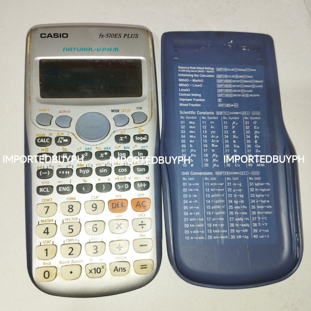 Original Casio Fx 507es Plus SR School Students Office Scientific Calculator (Category: Office & Business Technology) located in Rizal. Submitted by importedbuyph (Listing ID 1451628658, Image 1). Description: needs cleaning punas lang and new battery na stock nalang di na ginagamit 💯 original casio from national bookstore.
