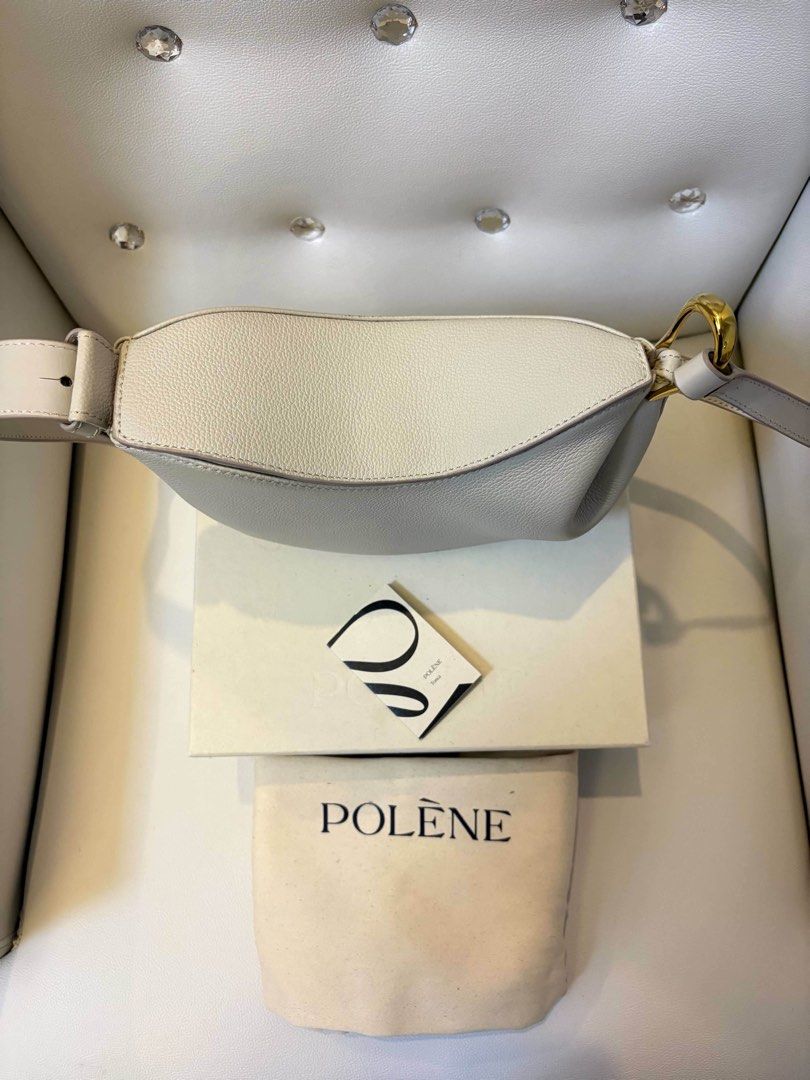 Original Polene Tonca in Textured Chalk (Category: Luxury Bags & Wallets) located in Paranaque City. Submitted by mars_eshoppe (Listing ID 1451602490, Image 3). Description: Bought in Japan With Box and dustbag Guaranteed authentic No flaws Still in excellent condition Parang bago pa Price negotiable.