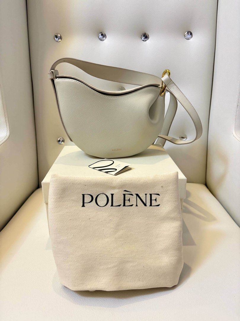Original Polene Tonca in Textured Chalk (Category: Luxury Bags & Wallets) located in Paranaque City. Submitted by mars_eshoppe (Listing ID 1451602490, Image 1). Description: Bought in Japan With Box and dustbag Guaranteed authentic No flaws Still in excellent condition Parang bago pa Price negotiable.