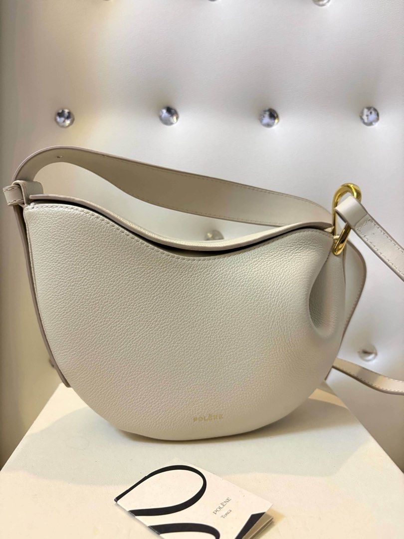 Original Polene Tonca in Textured Chalk (Category: Luxury Bags & Wallets) located in Paranaque City. Submitted by mars_eshoppe (Listing ID 1451602490, Image 2). Description: Bought in Japan With Box and dustbag Guaranteed authentic No flaws Still in excellent condition Parang bago pa Price negotiable.